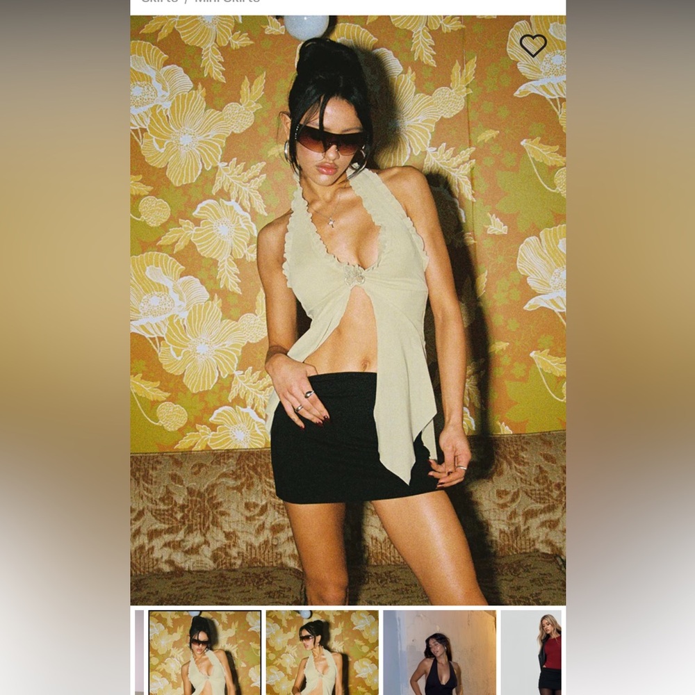 Princess Polly Black Mini Skirt NWT